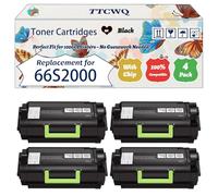 66S2000 Toner Cartridges Compatible for Lexmark Work for Lexmark MX632adwe MS531dw MS630 MS631dw MS632dwe Printers (4 Pack Black)