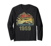 66th Bday Gifts for Men November 1959 66 Year Old Long Sleeve T-Shirt