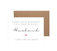 66th Birthday Card for Husband from Wife - Handmade UK Celebrate Your Husbands Special Day with the Perfect Happy Birthday Card - Thoughtful 66th Birthday Cards for Men, 66th Birthday Gifts for Him