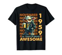 66th Birthday Cow Legends November 1959 66 Years Old Mens T-Shirt