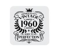 66th Birthday Gift for Men Vintage 1960 Aged to Perfection Printed Coaster Present for 66 Year Old Etched Printed Placemat (Printed Coaster)