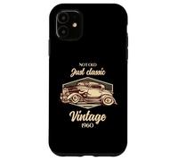 66th birthday gift man vintage 1960 not old classic car fun Case for iPhone 11