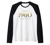 66th Birthday Gift Men Women Vintage May 1960 66 Years Raglan Baseball Tee