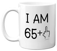 66th Birthday Gifts for Women Men, Rude Novelty Mug Middle Finger, Gag Joke Gifts, Perfect Funny Mugs for Birthday Present, 11oz Premium Ceramic Coffee Mug