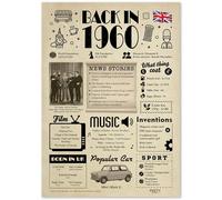 66th Birthday Gifts for Women or Men - 66th Birthday Decorations - Funny 66th Birthday Card for Her and Him - Back in 1960