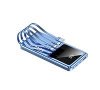 66W High Capacity Built In Fast Charging Power Bank 10000mAh Far Peak Blue Solar Panel Camping (Blue, 15X7CM)