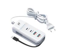 66W High Probability 5-in-1 Multiplex 4-port USB PD For Outdoor Travel C Cable With Adapter O8Y3 Portable Type Socket