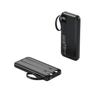 66w Super Fast Charging 10000mah Large Capacity Power Bank with Built-in Mobile Cable