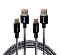 66W USB C Cable Fast Charging[2-Pack,3.3ft],Nylon Braided USB A to Type C Charger Cable Support USB 2.0 data transmission and QC 3.0 fast charging Compatible with Laptop/Tablet/Phone USB-C device ect.
