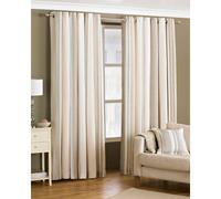 Broadway Coffee Eyelet Curtains Brown, Blush and White