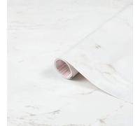 67.5cm x 2m d-c-fix MARBLE ROMEO MATT WHITE sticky back plastic vinyl wrap film (346-8178)
