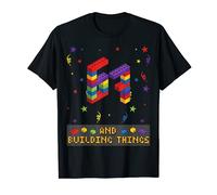 67 and Building Things Bricks Builder Party Sixty Seven Year T-Shirt
