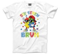 67 Autism Tshirt for Kids - 6-7 Six Seven Jigsaw Autistic Bruh Slogan T-Shirt - Autism Day Month Puzzle Pieces Be Kind Tshirt - 7-8 Years White
