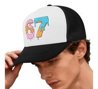 67 Baseball Cap Kids, Funny 67 Meme Cream Drip Hat, Adjustable Six Seven Number Comfortable Vintage Caps, for Family Adults Men Women Outdoor Travel Sports Commute Casual