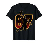 67 Basketball Meme Six Seven Slam Dunk Boys Brain Rot Game Value Graphic T-Shirt, Men, Black, M