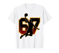 67 Basketball Meme Six Seven Slam Dunk Boys Brain Rot Game Value Graphic T-Shirt, Men, White, M