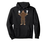 67 Bigfoot Meme Gen Alpha Z Slang 6-7 Six Seven Sasquatch Pullover Hoodie