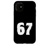 67 Bigfoot Style Number Bold Cryptid Graphic Minimal Design Case for iPhone 11