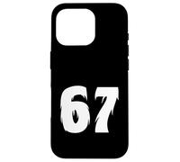 67 Bigfoot Style Number Bold Cryptid Graphic Minimal Design Case for iPhone 16 Pro