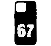 67 Bigfoot Style Number Bold Cryptid Graphic Minimal Design Case for iPhone 16 Pro Max
