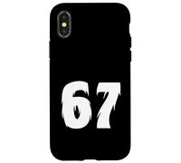 67 Bigfoot Style Number Bold Cryptid Graphic Minimal Design Case for iPhone X/XS
