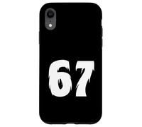 67 Bigfoot Style Number Bold Cryptid Graphic Minimal Design Case for iPhone XR