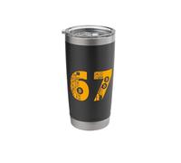 67 Bitcoin Crypto Circuit Style Number Graphic Design Stainless Steel Insulated Tumbler