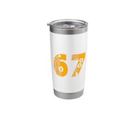 67 Bitcoin Crypto Circuit Style Number Graphic Design Stainless Steel Insulated Tumbler