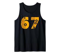 67 Bitcoin Crypto Circuit Style Number Graphic Design Tank Top