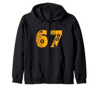 67 Bitcoin Crypto Circuit Style Number Graphic Design Zip Hoodie