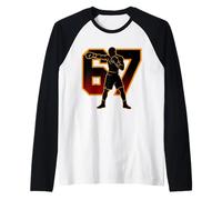 67 Boxing Funny Boxer Six Seven Boys Kids Men Gen Alpha Meme Raglan Baseball Tee