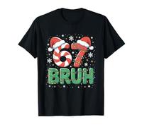 67 Bruh Christmas Meme Lights Candy Cane Funny Design T-Shirt