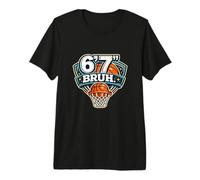 67 Bruh Six Seven Funny Basketball Premium T-Shirt