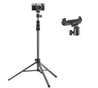 67" Camera Tripod Stand, Compact Tripod for Camera with Phone Holder & Ball Head, Portable Aluminum DSLR Tripod for Cell Phone, Camera, Video Recording, Filming, Vlogging