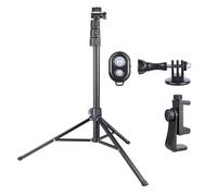 67" Cell Phone Tripod Stand Selfie Stick,Multi-function Adjustable 4-Section Height Tripod for Video Recording Live Streaming(Tripod kit)