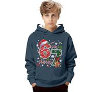 67 Christmas 6 7 Hoodies for Kids, Christmas Jumper Boys and Girls, Santa Says Six Seven Sweatshirt