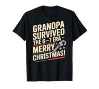 67 Christmas Grandpa Survived The 6 7 Era Merry Christmas T-Shirt