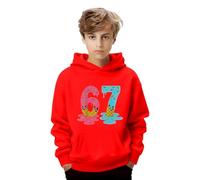67 Christmas Jumper Kids 67 Meme Xmas Hoodie Boys Girls Six Seven Long Sleeve Hooded Sweatshirt 6 7 Meme Pullover Funny Winter Casual Fashion Holiday Shirt Tops