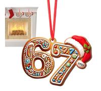 67 Christmas Ornament, Funny Six Seven Acrylic Holiday Decorations, 2D Flat Fun Decoration 67 Meme Pack, Holiday Fashion Christmas Tree Ornaments For Winter Party Vacation Home Room