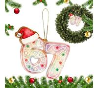 67 Christmas Ornament | Reusable 2D Acrylic Funny | Six Seven Holiday Tree Ornaments,for Wall Door Indoor Outdoor Yard Porch Garden Home Holiday Birthday
