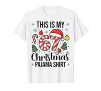 67 Christmas Pajama Funny Six Seven Meme Brainrot for Boys T-Shirt