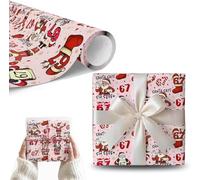 67 Christmas Wrapping Paper, 2025 Holiday Funny Xmas Tree Santa Print Gift Wrap Paper, Christmas Countdown, Kids, Family - 6th December St Nicholas Day Theme