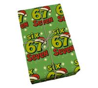 67 Christmas Wrapping Paper, 67 Santa Meme Wrapping Paper Roll, Funny Cartoon Santa Gift Wrap For Christmas Birthday Party Home Family Friends Kids Boys Girls, 19x26 Inches