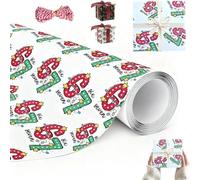 67 Christmas Wrapping Paper, 67 Wrapping Paper, Funny Themed Wrap Papers Gift Wrap Sheets, Unique Six Seven Santa Festive Birthday Wide Package for Friends and Coworkers (B#2Pcs)