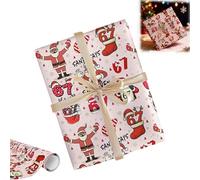 67 Christmas Wrapping Paper, Meme Gift Wrap for Christmas 2026,Funny Wide Small Birthday Christma Rolls Santa Merry,Fun Holiday Wrapping Paper, Wrap Your Presents in Holiday Fun (B2 50 * 450CM)