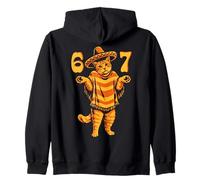 67 Cinco de Mayo Cat Meme Sombrero Poncho Funny Teens Kids Zip Hoodie
