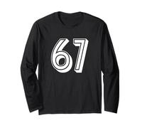67 Classic Sport Bold Number Graphic Design Long Sleeve T-Shirt