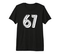 67 Classic Sport Bold Number Graphic Design Premium T-Shirt
