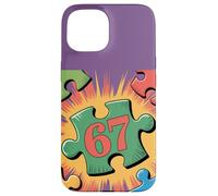 67 Colorful Puzzle Piece Six Seven Trend Case for iPhone 15