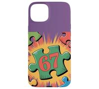 67 Colorful Puzzle Piece Six Seven Trend Case for iPhone 15 Plus